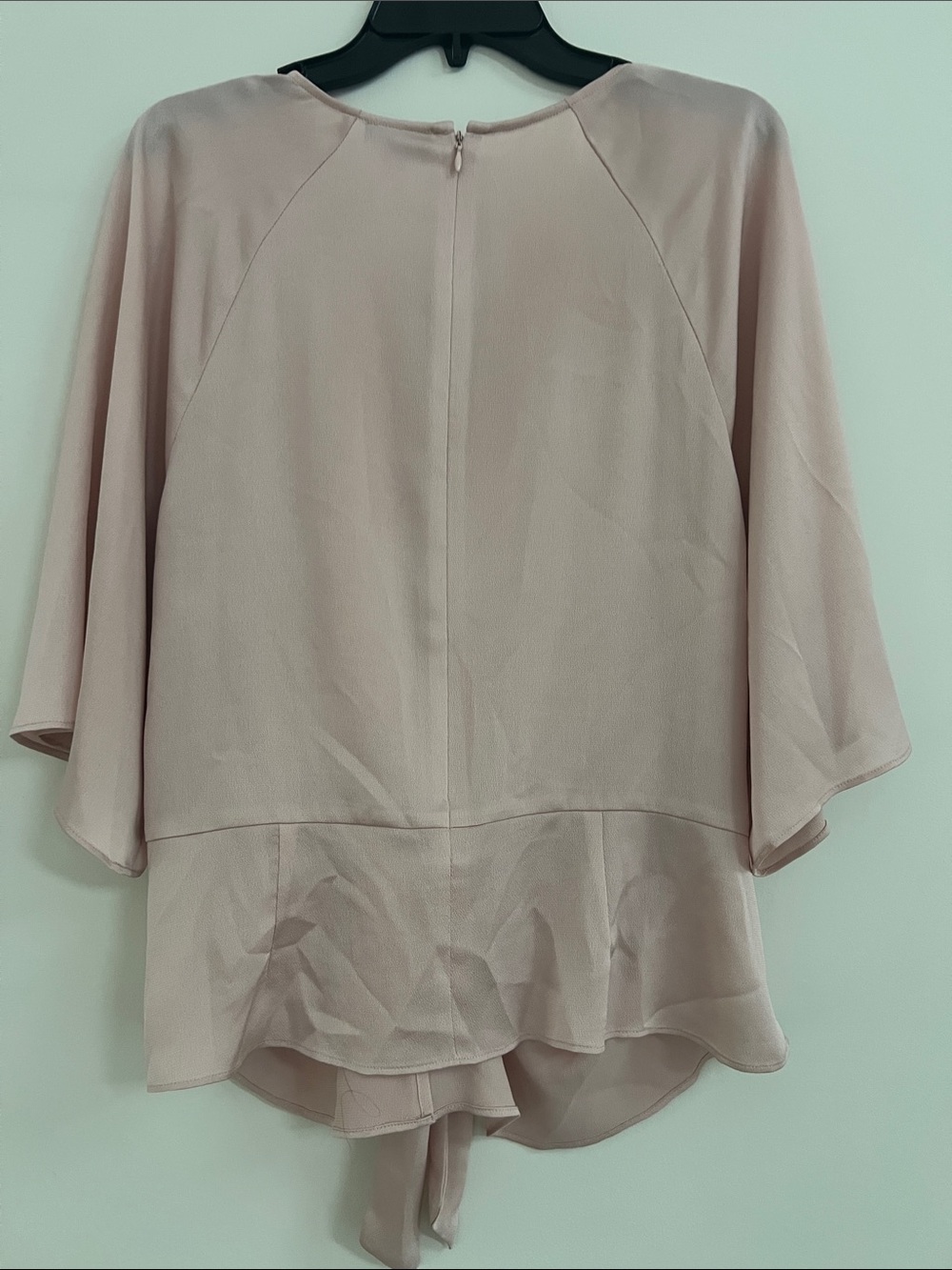 Vince Camuto Dusty Blush Tie-Front Chiffon Blouse - Picture 6 of 7